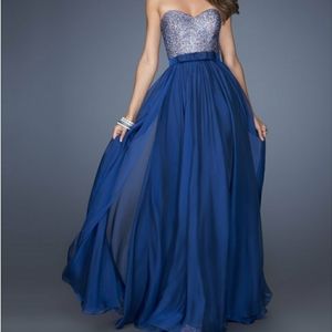 Marine blue gown